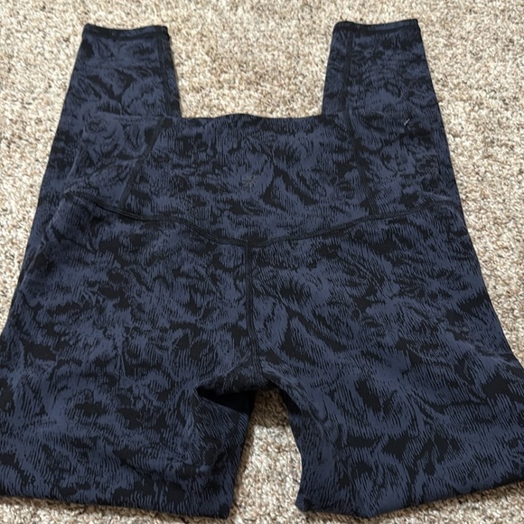 Athleta Black and Blue Elation Textured Leggings - Picture 3 of 5